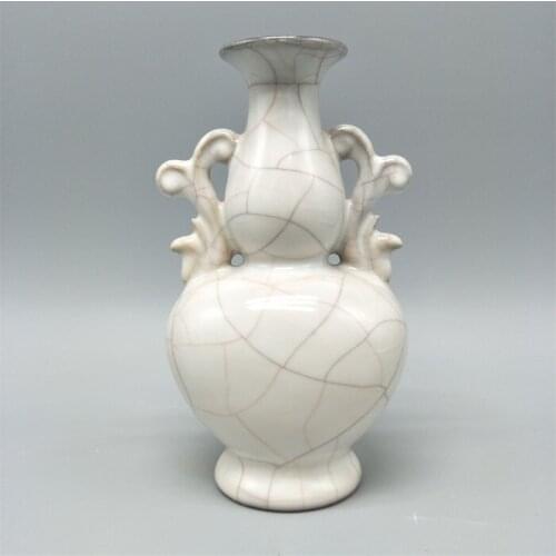 Making old double eared gourd bottle in Song Dynasty official kiln