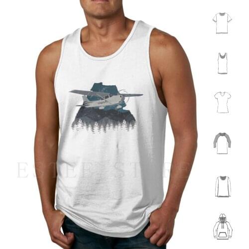 " Winter Flying " Cessna 172 Skyhawk Vintage Pilot Design Tank Tops Vest Sleeveless Pilot Avgeek Cessna C172 C 172 Airplane