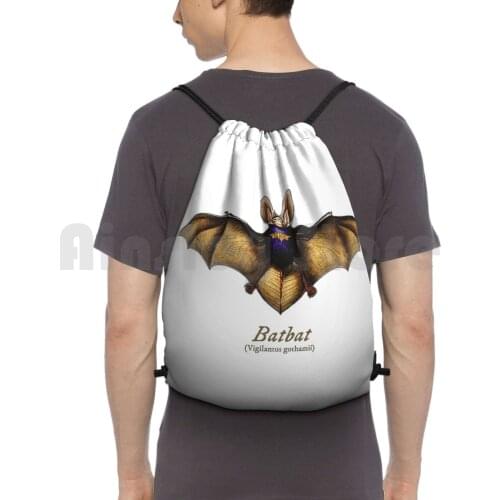Batbat ( Gothamii ) Backpack Drawstring Bags Gym Bag Waterproof Bat Superhero Zoological Animal