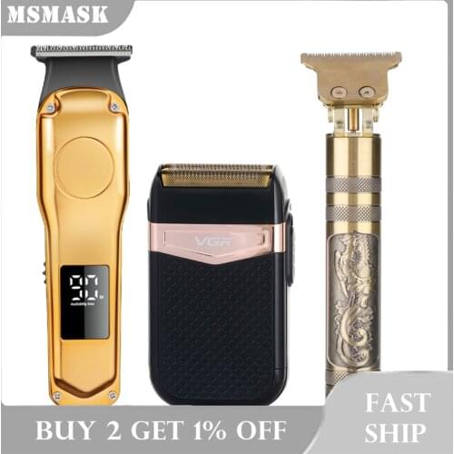2021 Hair Clipper Set Electric Hair Trimmer Cordless Shaver Trimmer Men Barber Hair Cutting Machine for Men Rechargeable USB