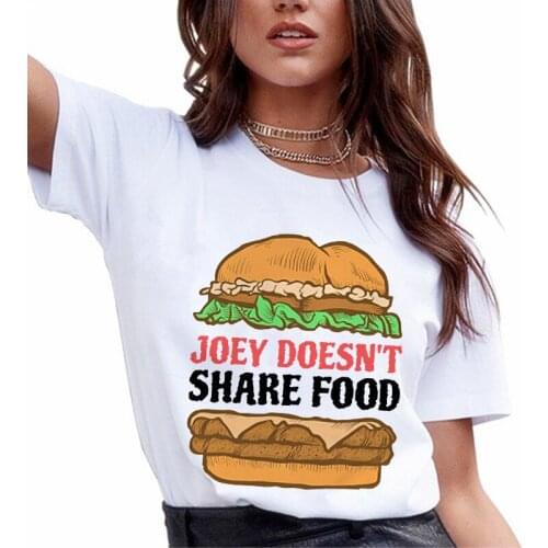 New Funny T Shirt Design Lady Girl Fast Food Clothes Hamburger And Fries Pizza T-shirt Woman Cute Fashion Tops