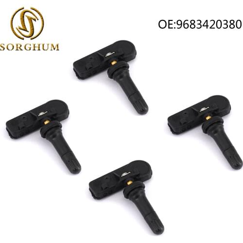New 4pcs 9683420380 433MHZ Tire Pressure Monitor Sensor For Peugeot Citroen Picasso C4