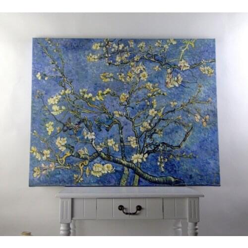 Masterpiece reproduction oil painting Branches with Almond Blossm by Vincent van Gogh