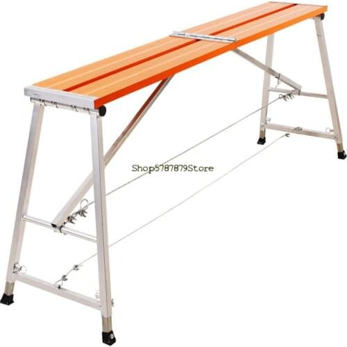 Aluminum Alloy Horse Stool Folding Lift Thickened Horse Ladder Indoor Decoration Ladder Multifunctional Sub Telescopic Bench Sca
