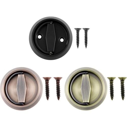 Hidden Door Handles Stainless Steel 304 Corridor Door Locks Doorknobs Cabinet Furniture Recessed Cup Privacy Sliding Door Lock