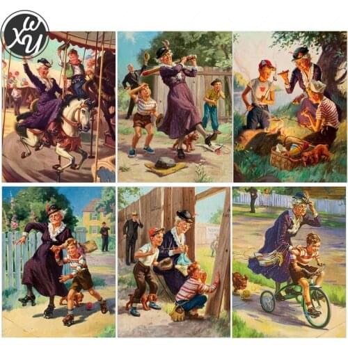 WEIWEI Vintage Portrait Diy Diamond Painting Full Square New Arrival Diamond Embroidery Mosaic Accessory for Home Decor Gift New