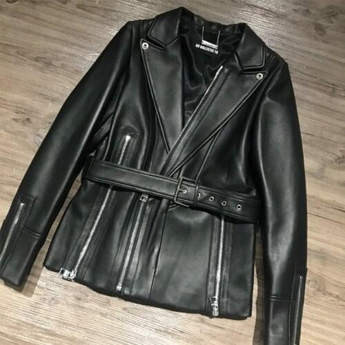 Real genuine blazer ladies sheep leather women suede lambskin jacket