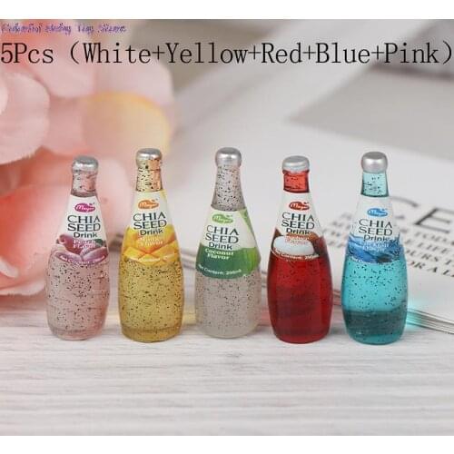 1:12 Dollhouse Mini Wine Bottles Model Dollhouse Miniature Fruit Drink Bottle Doll House Accessories Toy for Doll House Decor