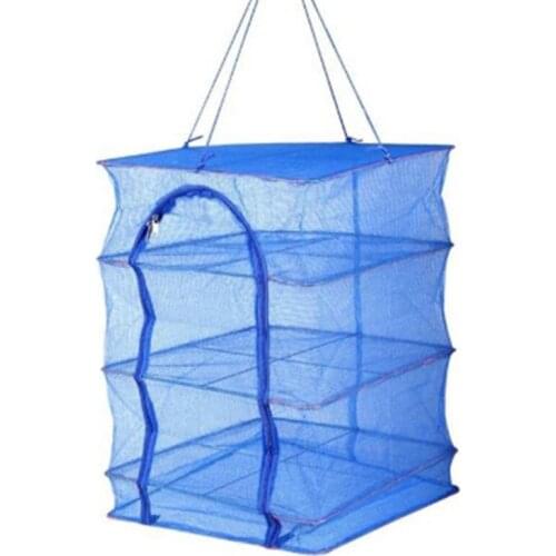 1Pcs Foldable 4 Layers Drying Rack for Vegetable Fish Dishes Mesh Hanging Drying Net Hanging Natural Way to Dry Food