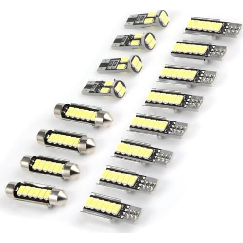 For Audi A4 B8 16pcs Perfect White Canbus Error Free LED Bulb Interior Dome Map Overhead Light Kit for Audi A4 B8