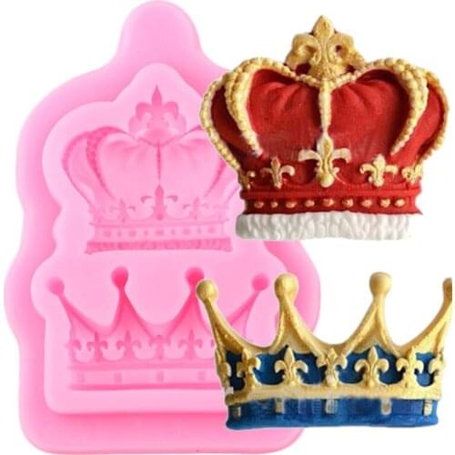 3D Crown Silicone Mold DIY Wedding Chocolate Fondant Molds Cupcake Topper Cake Decorating Tools Candy Polymer Clay Resin Moulds
