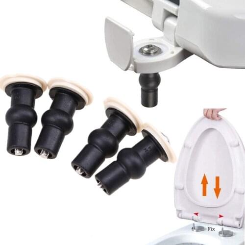 4pcs Universal Toilet Seat Replacement Expansion Screws Hinges with Gasket Toilet Blind Hole Fixings Expanding Fix Nut Screw