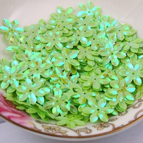 500pcs 15mm Small Size Cup Six Petals Flower Sequins Paillettes Sewing,Wedding Craft,Women Kids DIY Garment Accessory SFB121