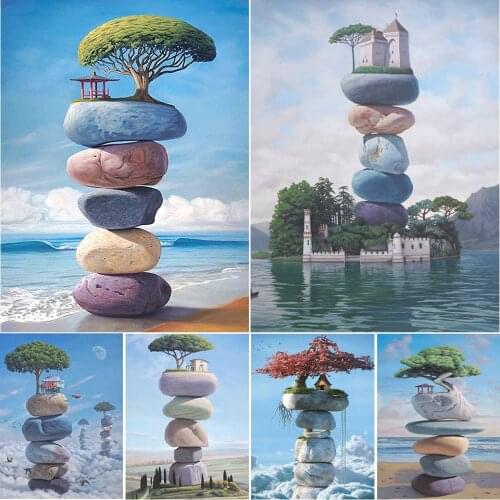 5D DIY Diamond Painting Landscape Cross Stitch Kit Full Square Drill Embroidery Sale Mosaic Art Picture of Rhinestones Decor