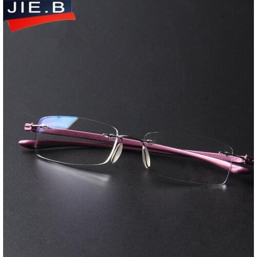 2016 TR-90 Frameless Metal Frame Slim Portable Black/Red Compact Reading Glasses Anti Eye Fatigue Presbyopic Strength+1.0 - +4.0