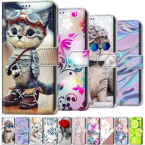 Cat Lion Male Lady Phone Wallet For Case Alcatel 3L 2020 1S 2020 1SE 2020 Flip Leather Cover Card Pocket Magnetic Phone Bag P08F
