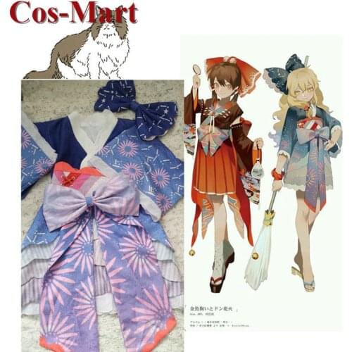 Game Touhou Project Kirisame Marisa Cosplay Costume Fashion Cute Printed Kimono Female Role Play Clothing Custom-Make Any Size