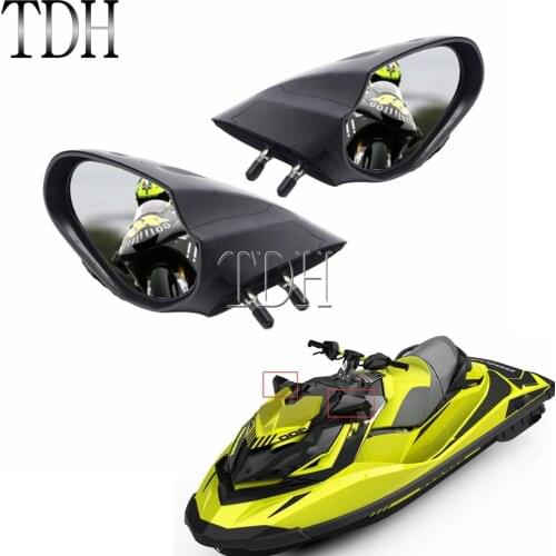 Left / Right Motorboat Rearview Mirror For 05-09 EX Yamaha WaveRunner VX110 Sport Deluxe Cruiser Jet Ski Side Rear View Mirror