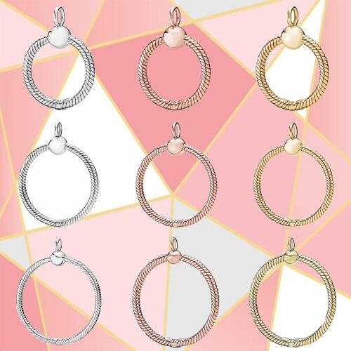 Kakany 2021 Fashion New 100% High Quality O-shaped Pendant Series Exquisite Female Diy Accessories (three Colors Optional)