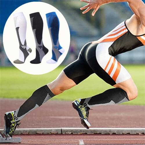 2021 New Men Women Compression Socks Fit For Sports Anti Fatigue Pain Relief Knee Veins Socks Breathable Cycling Sock Dropship