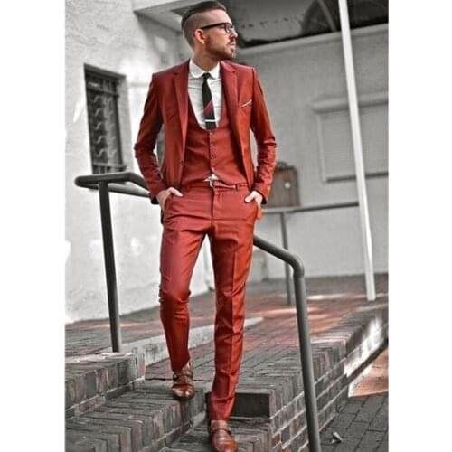The New Fashion Men’s Suit Smolking Slim Fit Evening Suits For MenBlazer Skinny Casual Prom Party 3-piece set