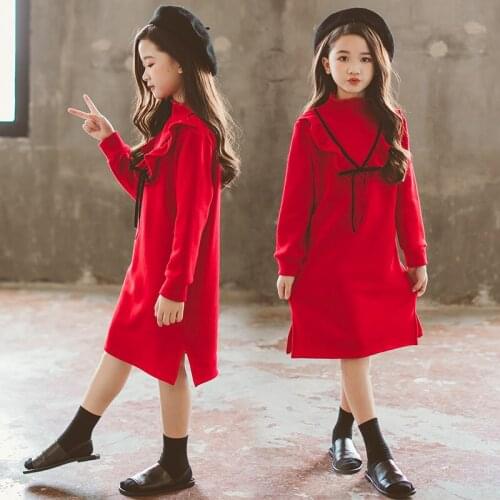 Girls dress winter princess dress long-sleeved costume childrens New Year 5 6 4 7 8 9 10 11 12 13 14 15 years
