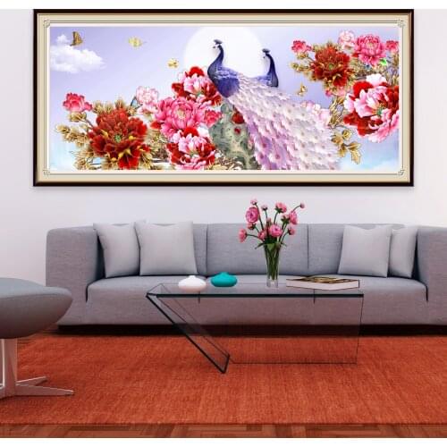Full Square Round Flower Diamond Painting Beautiful Peacock Diamond Embroidery Sale Diamond Picture Of Rhinestones Home Decor