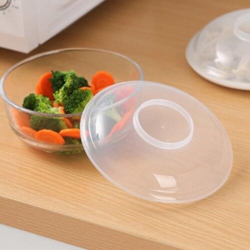 Clear Plastic Microwave Food Cover Reusable Silicone Food Fresh Keeping Sealed Cover Steam Anti-splash Cap With Air Holes