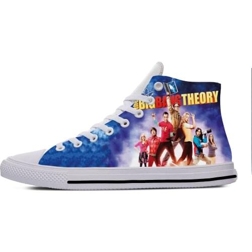 The Big Bang Theory bazinga Sheldon Fashion Funny Casual Cloth Shoes High Top Lightweight Breathable 3D Print Men Women Sneakers