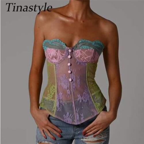 Женские прозрачные майки Tinastyle China At AliExpress