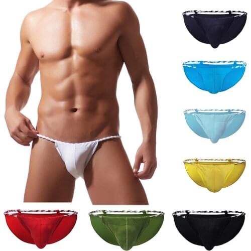 8Pcs/Lot Men Sexy Briefs Cotton Underwear Super Soft Briefs Penis Pouch Underwear Sexy Gay Mens Bikini Underwear Panties