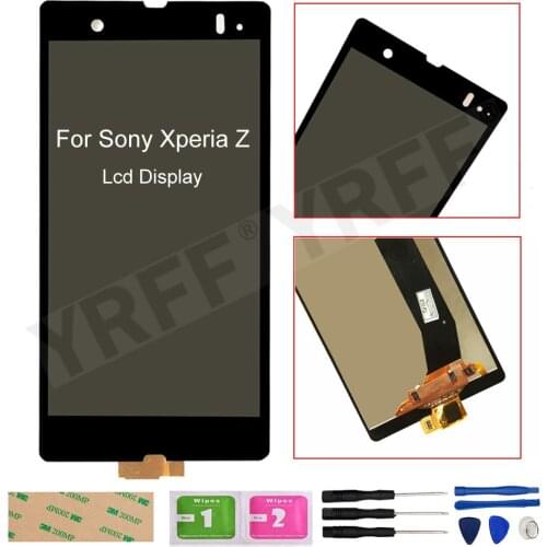 5.0'' For Sony Xperia Z L36H LCD Display Touch Screen Digitizer Assembly For Sony Xperia Z C6603 C6602 C6616 C6606 Z LTE LCD
