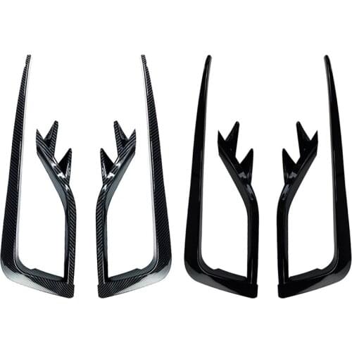 1 Pair Car Front Fog Lamp Eyebrow Wind Knife Eyelid Cover Frame ​for Golf MK7.5 2017-2020 Fog Light Eyebrow
