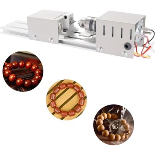 100W Mini Lathe DIY Woodworking Lathe Machine Wood Working DIY Beads Grinding and Polishing Machine Craft Rotary Machine