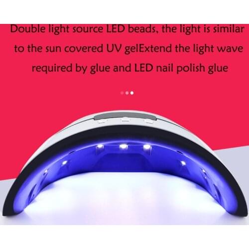36W Intelligent Tape Induction Nail Glue Dryer LED And UV Nail Light Therapeutic Lamp Nail Dryer