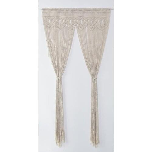 95 * 180cm Macrame Tapestry Cotton Woven Hand Woven Bohemian Tapestry For Room Divider Window Door Curtains Wedding Background