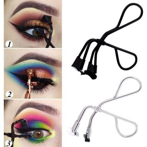 Mini Eyelash Curler with Silicone Refill Pads Make Up Tools for Women Girls MA