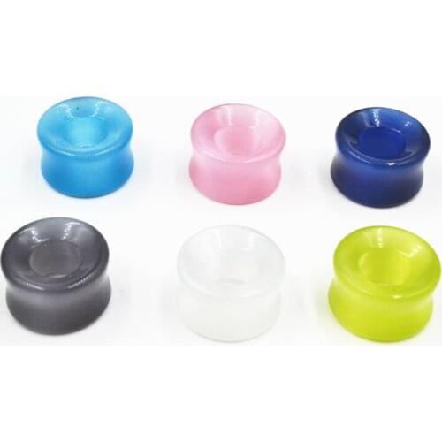 60pcs Cats Eyes Stone Ear Tunnels Hollow Expanders Earlets Plugs Ear Piercing Body Jewelry Free Shippment Gauges 6-16mm NEW