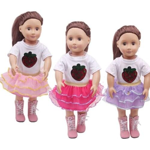 18" Doll Clothes Shirt Tutu Set for 18inch Alexander Baby Doll Play Toys Baby Girl