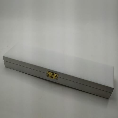 Ozer Box Hinged Rosary and Bracelet Box White