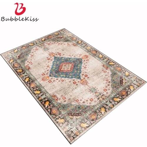 Bubble Kiss Pink Ethnic Style Carpet For Living Room Modern Retro Printed Area Rug Customized Non-Slip Floor Mat Home Decoration