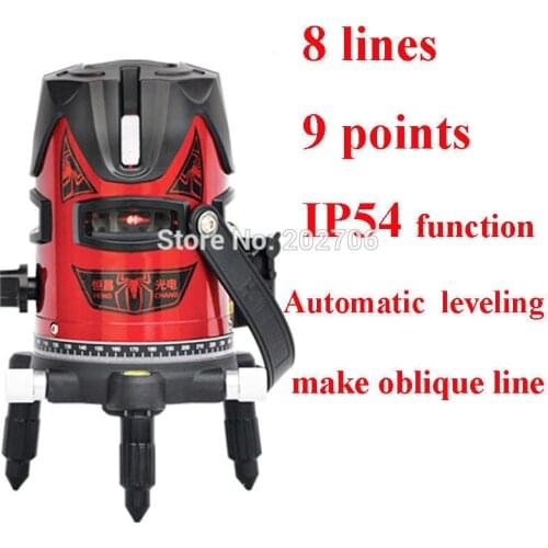 Laser level 8 lines 9 point 8 Line Rotary Laser Level Beam Leveling Gradienter Laser Levels Meter Tripod Kit