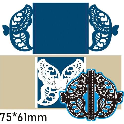 Metal Cutting Dies Butterfly Lace New Scrapbook paper decoration template Embossing DIY Paper Card Craft 75*61mm