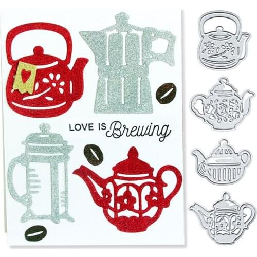 Teapot Metal Cutting Dies for Scrapbooking Mold Cut Stencil Handmade Tools DIY Card Make Mould Model Craft Decoration New 2021