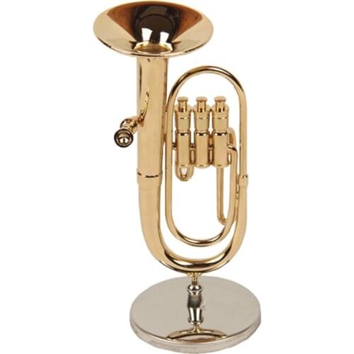 Euphonium Model Copper Gilded Musical Instrument Modle Music School Gift
