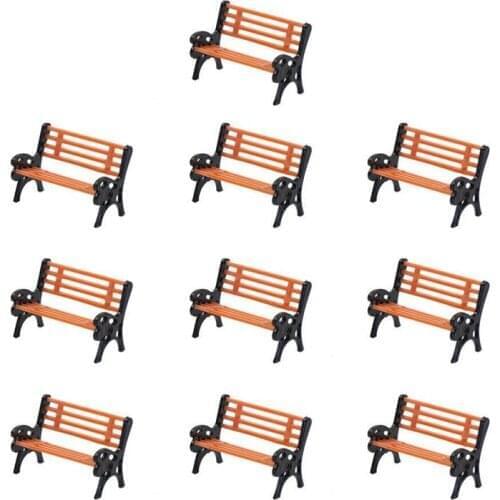 Model Chair Park Seat Ho N O Scale Abs Plastic for Garden /railway/railroad/train Layout/toy Diy