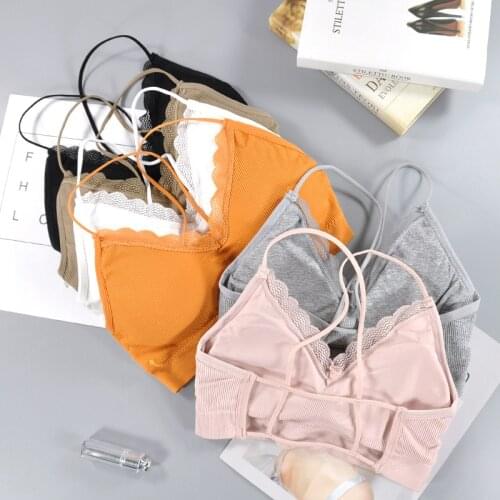 2021 Fashion Lace Sexy Bra Sport Bra Thin Shoulder Strap Bralette Fitness Underwear Women Bra Anti-light Shockproof Push Up Bra