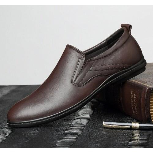 Men Loafers Shoes Driving British Style Boat Footwear Man Brand Handmade Leather Moccasins Dress Shoes Comfy Mens Casual Shoes