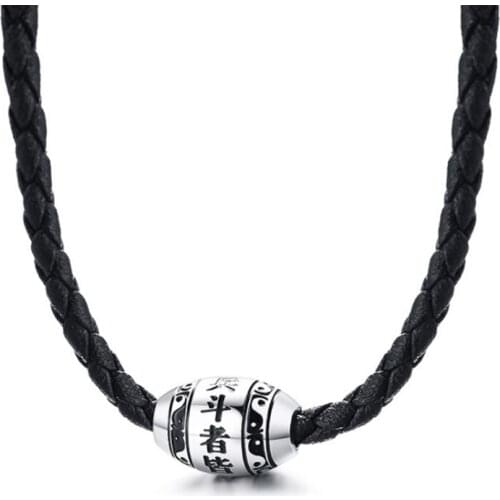 Mens Stainless Steel Necklace Chinese Style Yin Yang Tai Chi Pendant Necklace for Men Male Jewelry