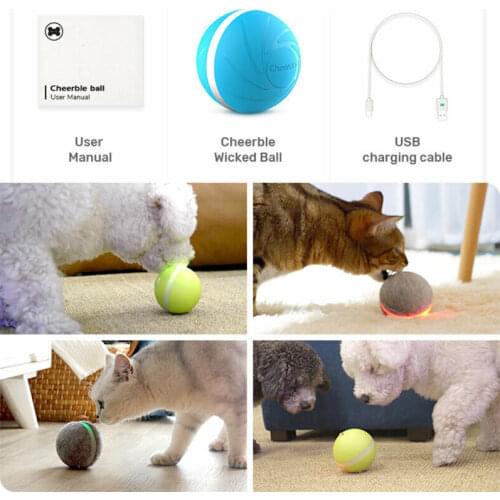 2019 Newest USB Pet Dog Cat Jumping Activation Ball LED Light Flashing Bouncing Ball Puppy Toy 3 colors optional